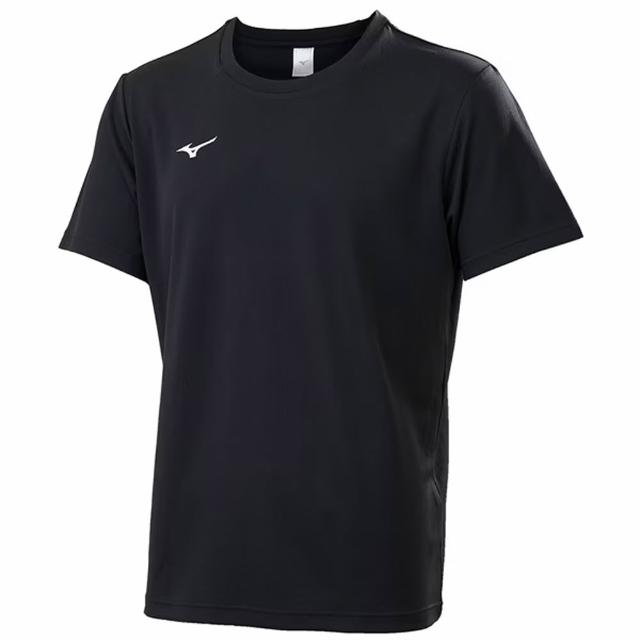 【MIZUNO 美津濃】短袖上衣 男 吸濕排汗 抗UV 黑 32TAYA0309