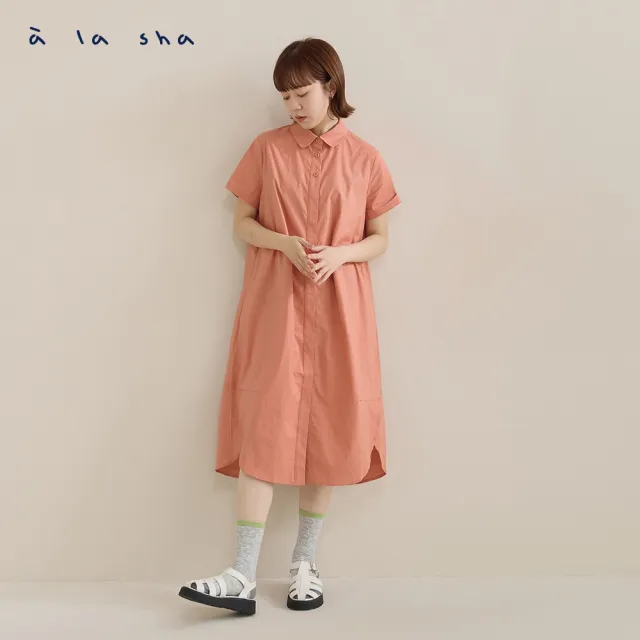 【a la sha】氣質球狀襯衫洋裝