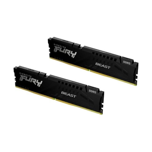 2入組【金士頓】FURY Beast DDR5 6000 16GB PC 記憶體(KF560C30BBE-16)