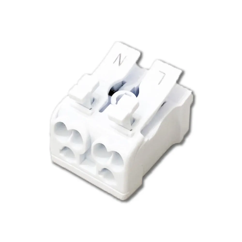 【E極亮】雙邊按壓式 2P快速接頭 簡易接線器 10入組(電線連接器)