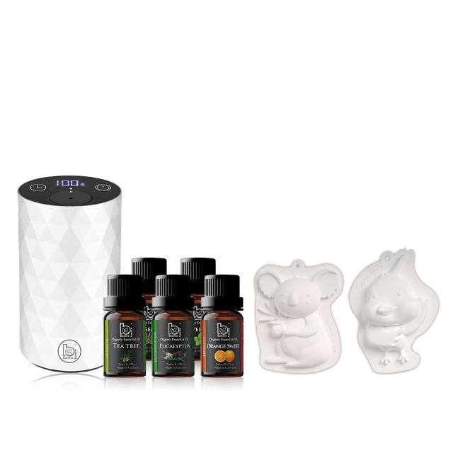 【Bonnie House 植享家】雙有機精油5ml（五入組）加馨馨香息賞香儀★618限定★