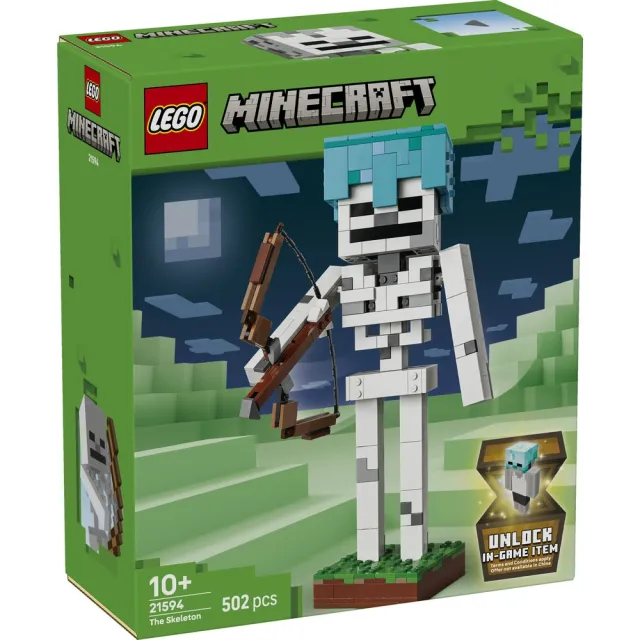【LEGO 樂高】Minecraft 21594 骷髏(麥塊 創意力遊戲 禮物 玩具)
