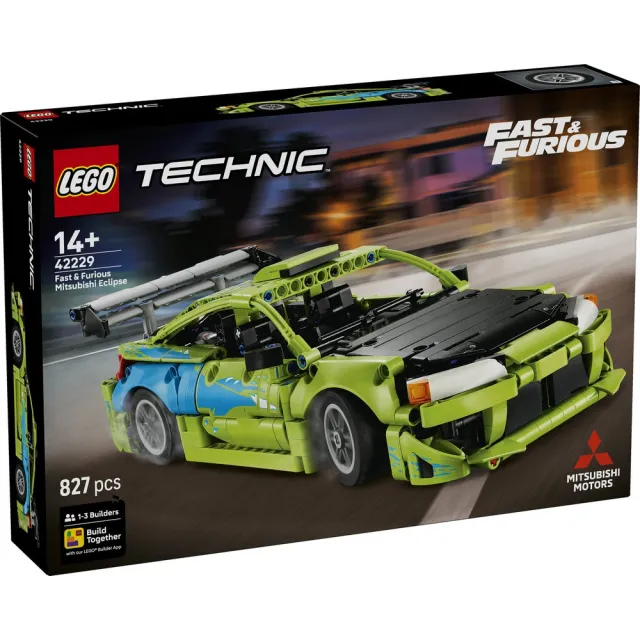 【LEGO 樂高】科技系列 42229 Fast and Furious Mitsubishi Eclipse 汽車(玩命關頭 賽車 禮物 玩具)