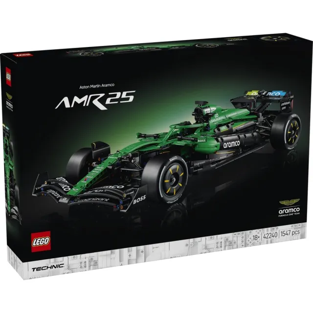 【LEGO 樂高】科技系列 42240 Aston Martin Aramco AMR25 F1 賽車(賽車模型 居家擺設 禮物 玩具)
