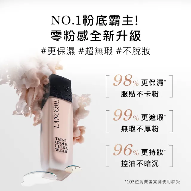 【LANCOME 蘭蔻】零粉感超持久粉底30ml(官方直營/零粉感/持妝/防水/不脫妝/粉底液)