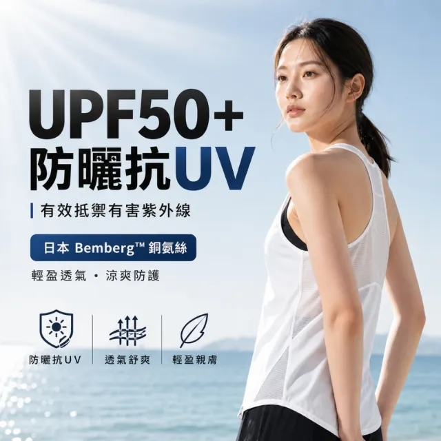 【COOCHAD 酷爵機能】Aero冽風 涼感背心女 挖背U領 瞬涼快乾透氣 瑜珈重訓跑步 CueSkin 台 