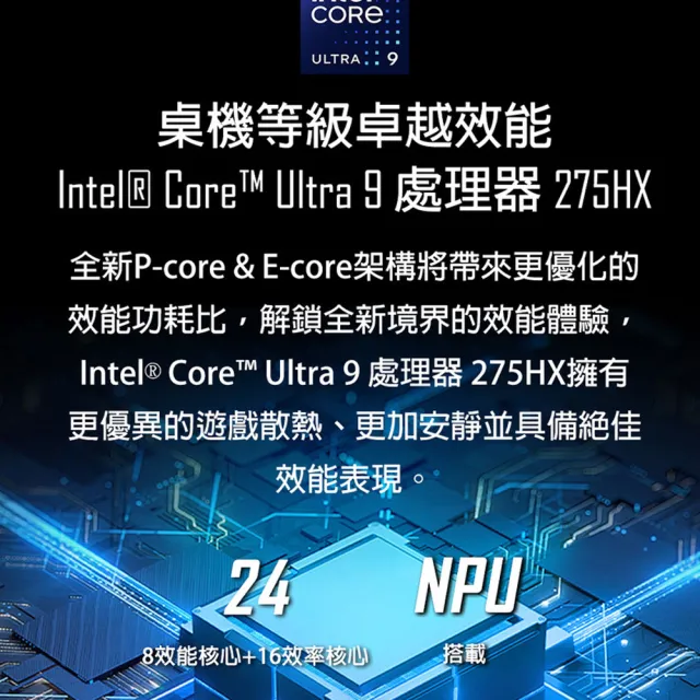 升級32G★【MSI 微星】18吋Ultra9-275HX  RTX5060電競筆電(Crosshair 18 HX/16G/1T SSD/W11/A2XWFKG-058TW)
