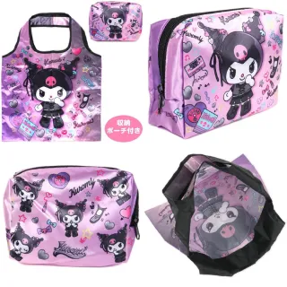 【小禮堂】Sanrio 三麗鷗 摺疊環保購物袋 Kitty 花小兔 美樂蒂 大耳狗