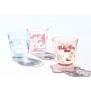 【小禮堂】Sanrio 三麗鷗 透明無把壓克力杯 200ml 好友款 Kitty 美樂蒂 布丁狗