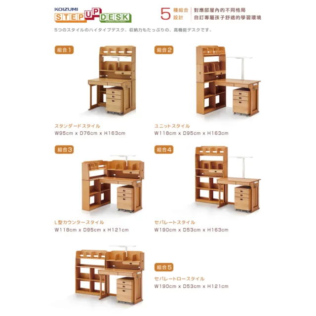 【KOIZUMI】Woody兒童成長實木書桌組ODM-823(成長書桌組)