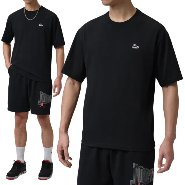 【NIKE 耐吉】AS M J BRND BR SNKR PCH SS CRW 男款 黑色 運動 短袖 IF3108-010