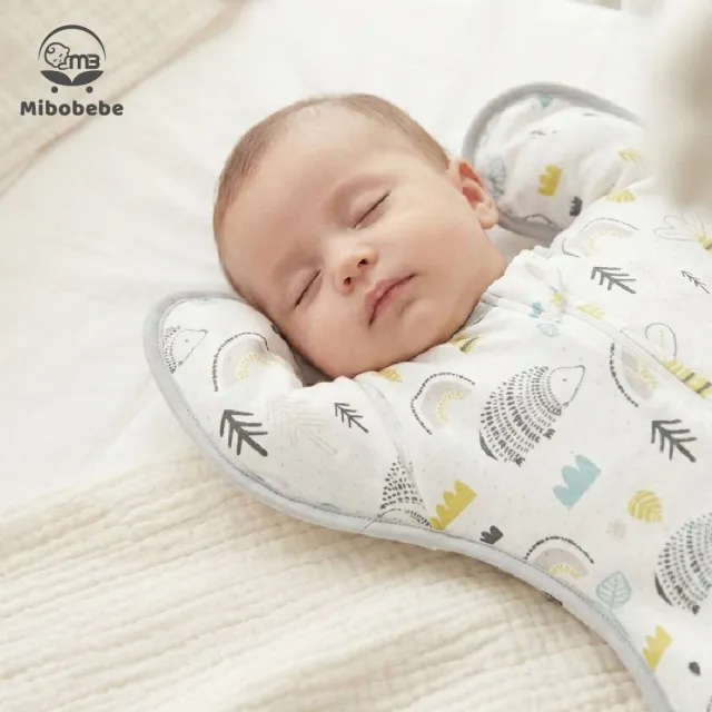 【Mibobebe】竹纖維透氣網眼包巾 嬰兒包巾 蝴蝶形安撫包巾 0-6M(可開袖 新生兒蝶形包巾 懶人包巾)
