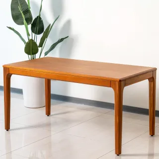 【Mahogany 瑪荷尼家具】免組裝   180X90X75   誠品6尺餐桌MYR-C     全原木桃花心木  餐桌   M1-DT20-6M