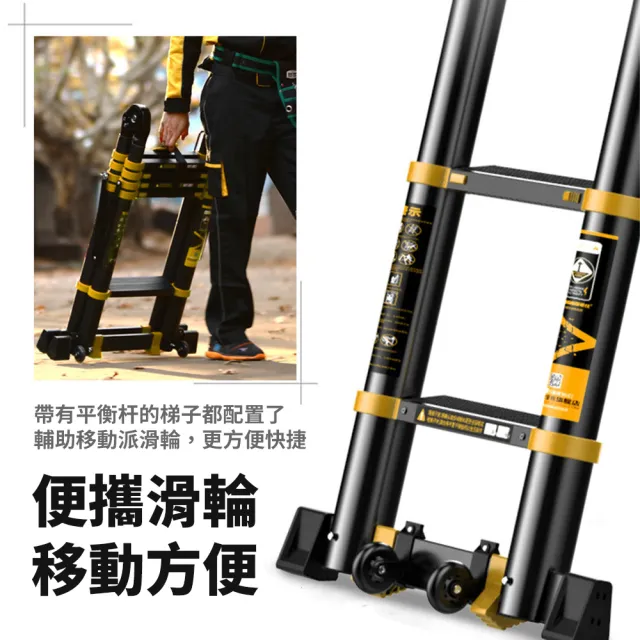 2.5+2.5M 鋁合金多功能伸縮梯(工作梯 A字梯 人字梯 鋁梯)