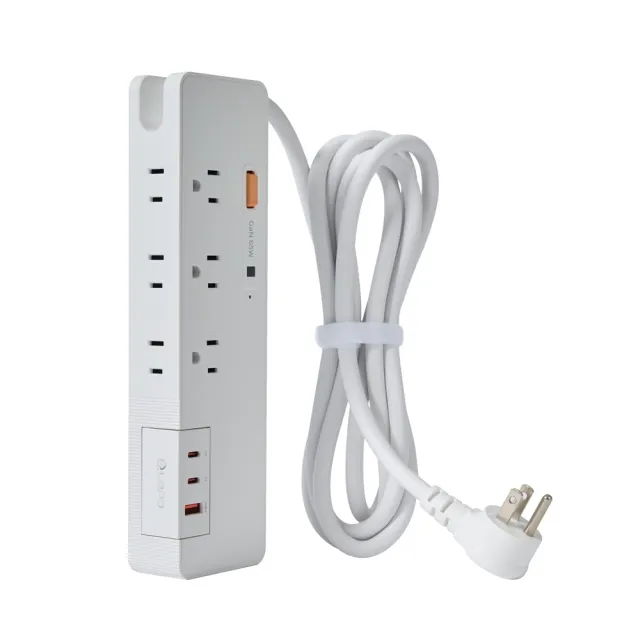 【LaPO】1開6插3USB 氮化鎵GaN 65W快充延長線