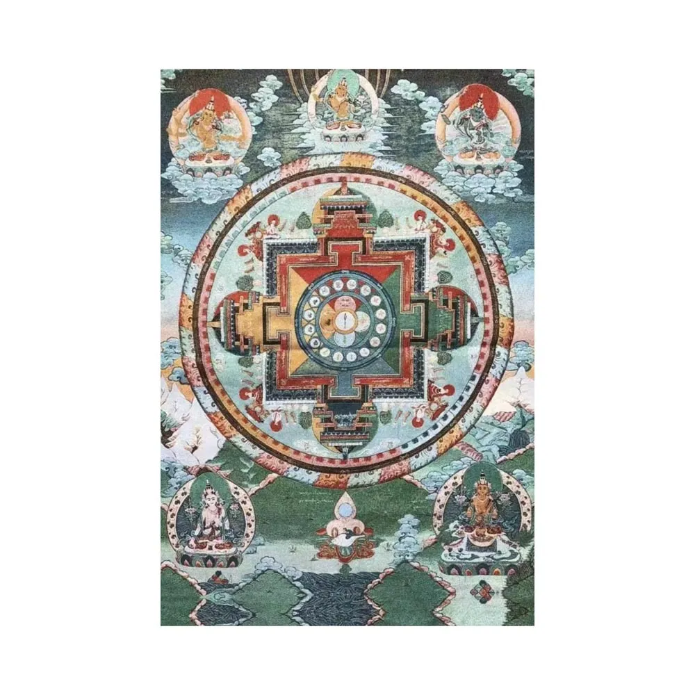 【藏古祥館】壇城刺繡唐卡 DD030(壇城 刺繡 唐卡)