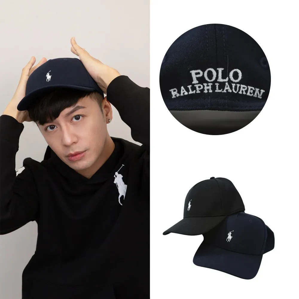 【RALPH LAUREN】黑藍百搭 Ralph Lauren 棒球帽 白馬 經典logo 繡標 帽子 男女皆可 鴨舌帽 @1683