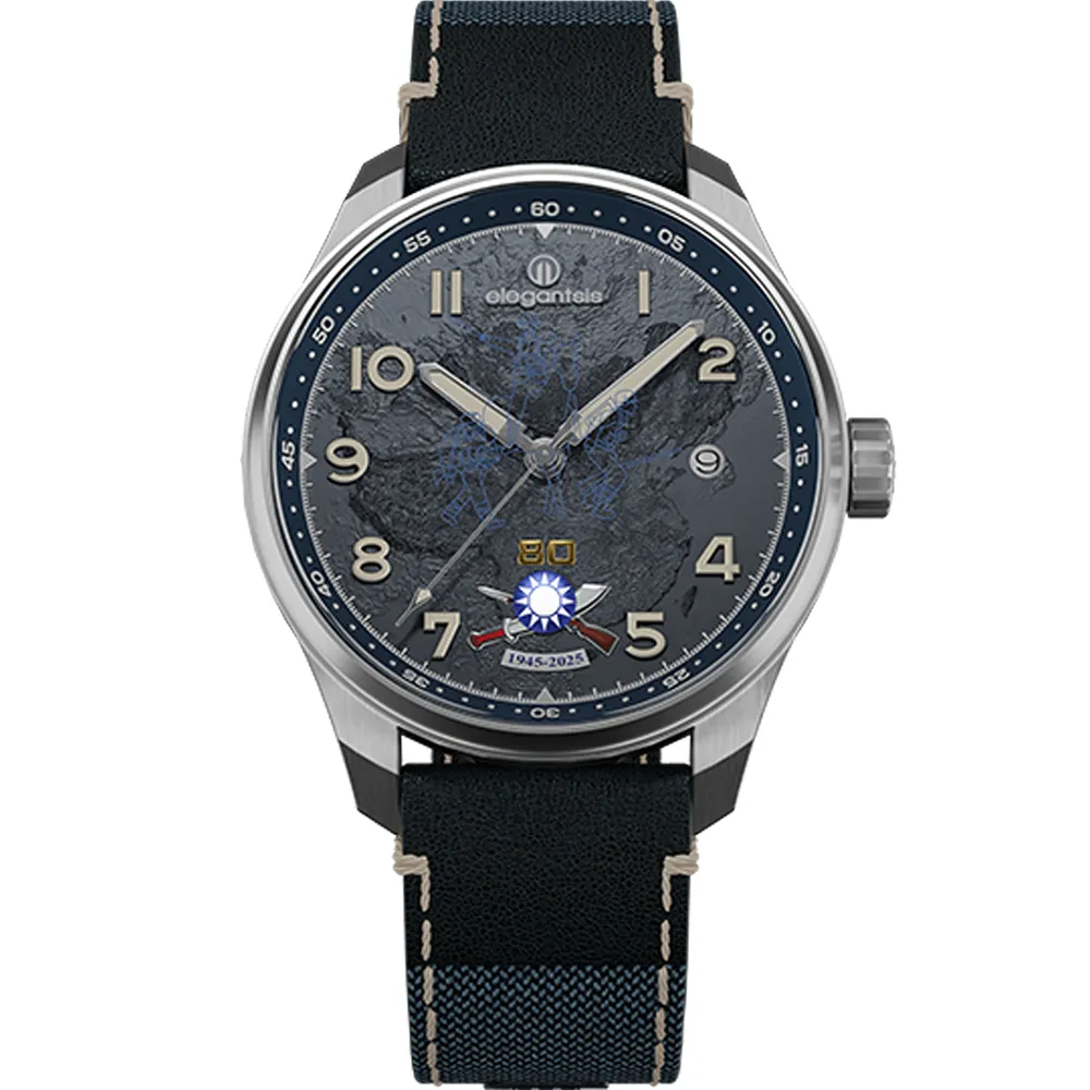 【elegantsis 愛樂時】民族紀念機械錶 手錶-42mm(ELJO42AS-SJW80-NU01LC)