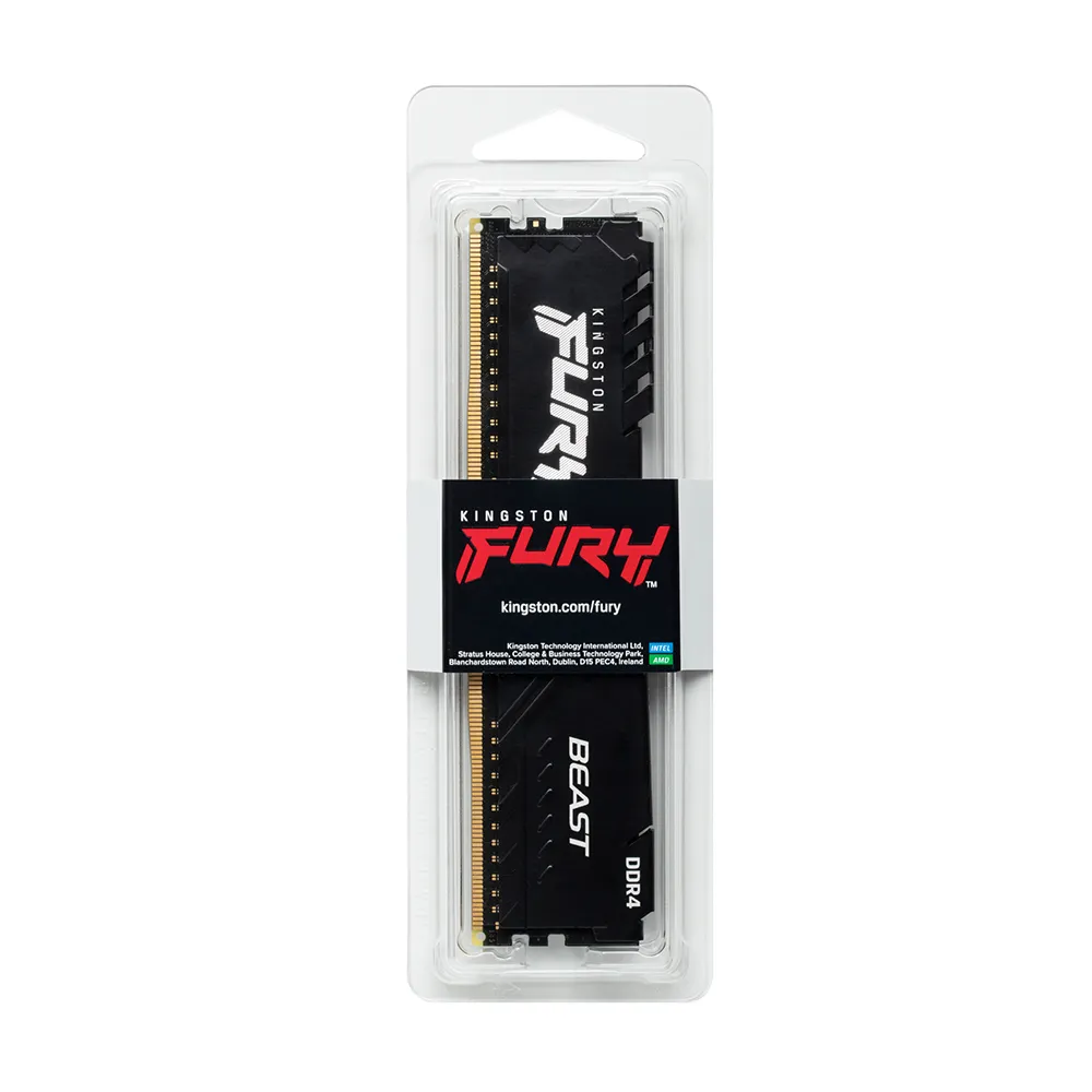 【Kingston 金士頓】FURY Beast 獸獵者DDR4-3200 16GB PC用超頻記憶體(KF432C16BB1/16)