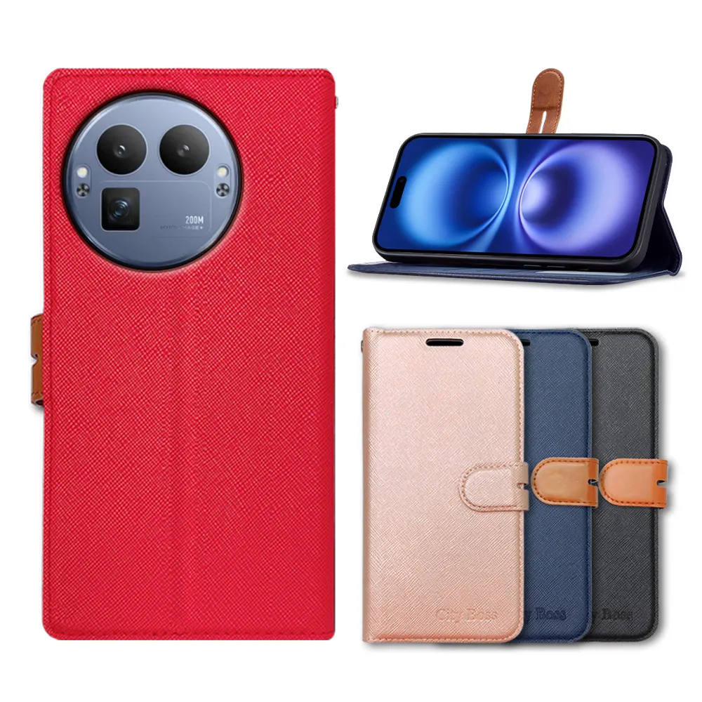 【CITY都會風】realme GT 8 Pro 插卡立架磁力手機皮套 有吊飾孔