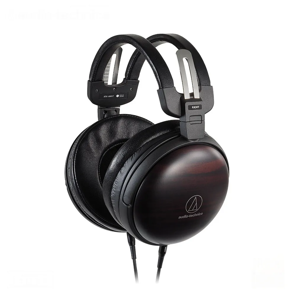 【audio-technica 鐵三角】ATH-AWKT 黑檀木紋耳罩式耳機