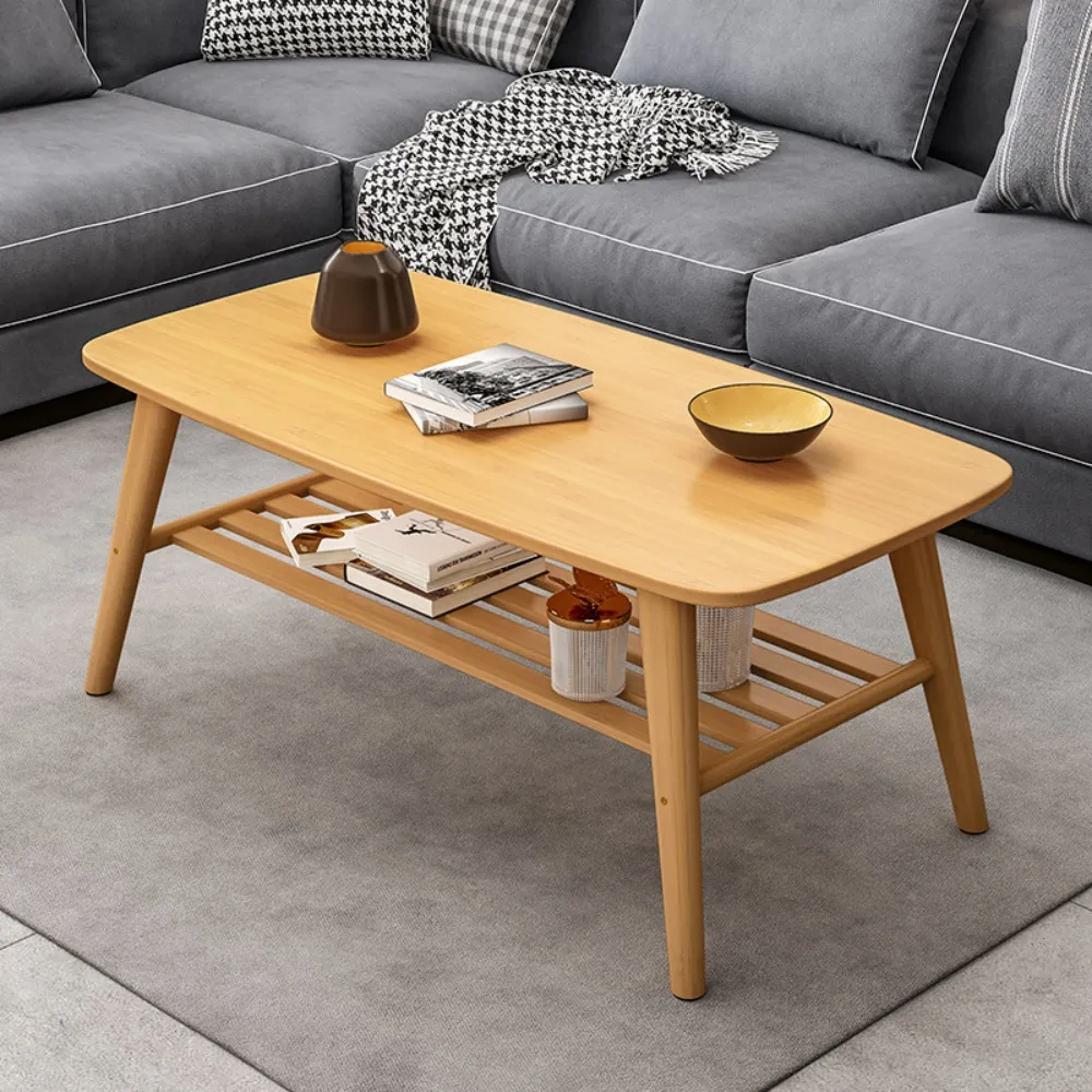 【匠俱】竹製茶几120x60x40cm 楠竹 日式茶几桌 雙層大容量儲物 客廳家用茶桌 小戶型桌子 北歐簡約小茶几