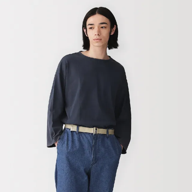 【MUJI 無印良品】再生聚酯纖維混可調式織帶皮帶(灰白/黑色/米黃/卡其綠)