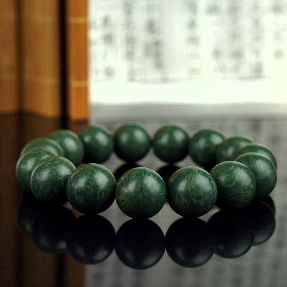 【開運方程式】藥珠青龍強狀陽氣15mm-天然中藥材檀香沉香手珠