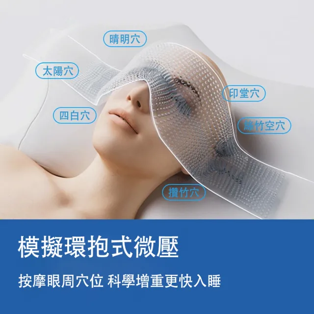 【MUAN】360度包裹重力眼罩 玻尿酸涼感眼罩 遮光睡眠眼罩 無痕眼罩 隔音眼罩（減壓 助眠）