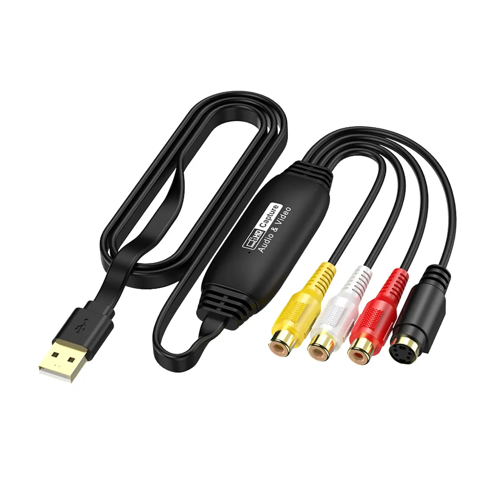 【Nil】618 USB音視頻採集卡 免驅AV信號捕捉數據採集器 1080PWIN系統MAC轉接線 RCA採集線