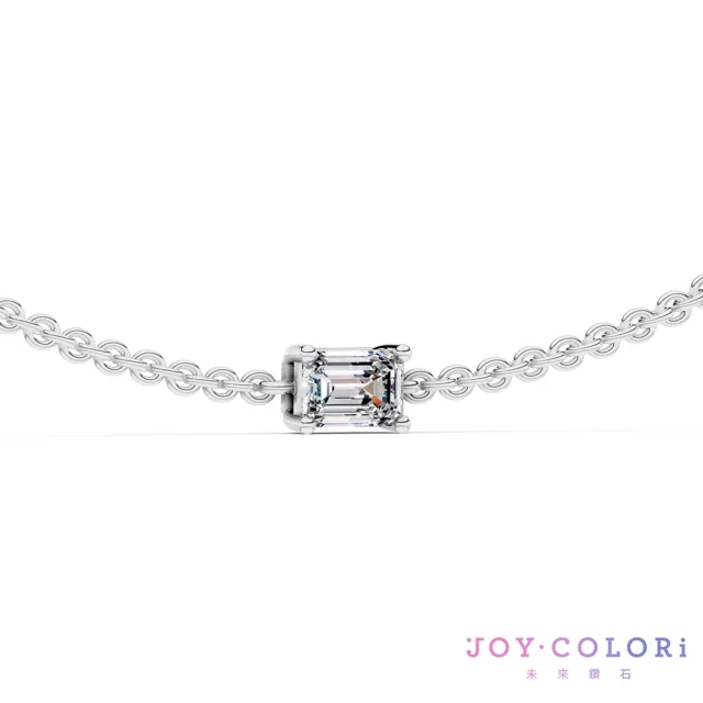 【JOY COLORi 未來鑽石】PT950鉑金 15分祖母綠鑽石手鍊(培育鑽石 映光 BR8043EALG)