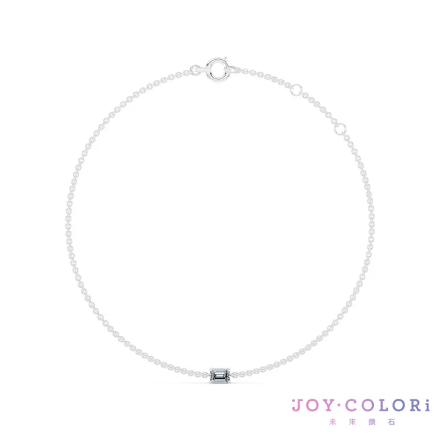 【JOY COLORi 未來鑽石】10K金 15分祖母綠鑽石手鍊(培育鑽石 映光 BR8043EALG)
