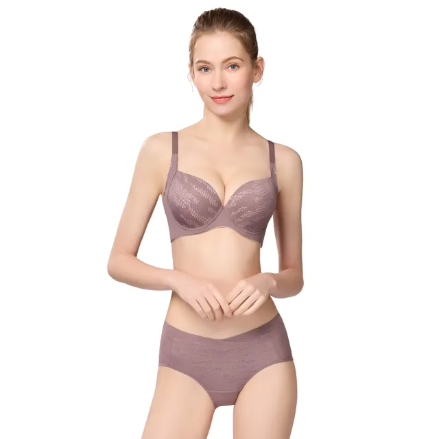【Swear 思薇爾】城市動感系列B-E罩軟鋼圈模杯涼感包覆運動女內衣(赤藕色)
