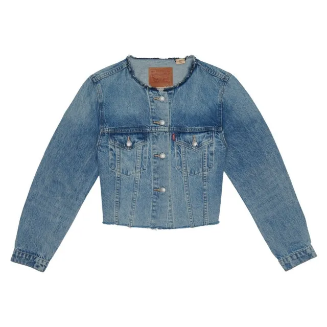 【LEVIS】女款 牛仔外套 短版外套 女生外套 熱賣單品 001C1-0000