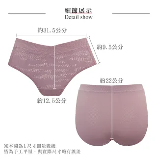 【Swear 思薇爾】城市動感系列M-3XL涼感透氣中腰三角女內褲(赤藕色)