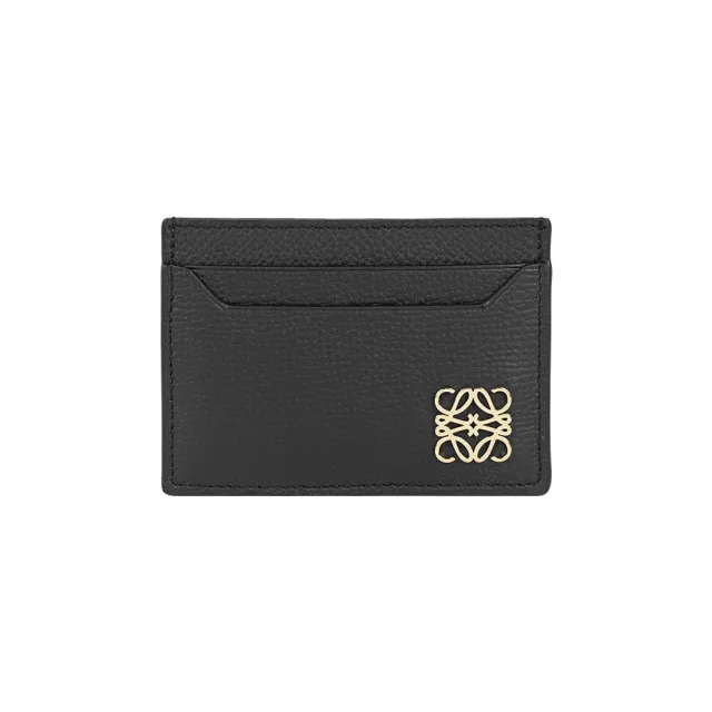 【LOEWE 羅威】Anagram 卵石紋小牛皮純色卡夾(黑色)