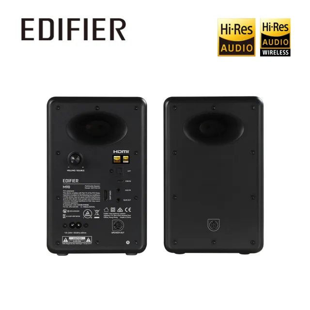 【EDIFIER】M90 2.0藍牙喇叭(Hi-Res認證/LDAC 高清解碼/藍牙6.0/HDMI eARC/居家美型藍牙音箱)