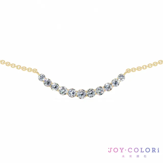 【JOY COLORi 未來鑽石】10K金 鑽石項鍊(培育鑽石 星塵微笑 NN0977LG)