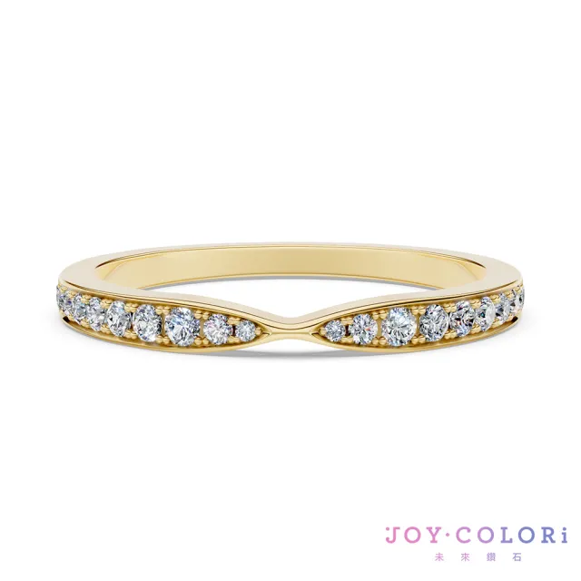 【JOY COLORi 未來鑽石】18K金 鑽石線戒(培育鑽石 恆星之約 RW0756LG)