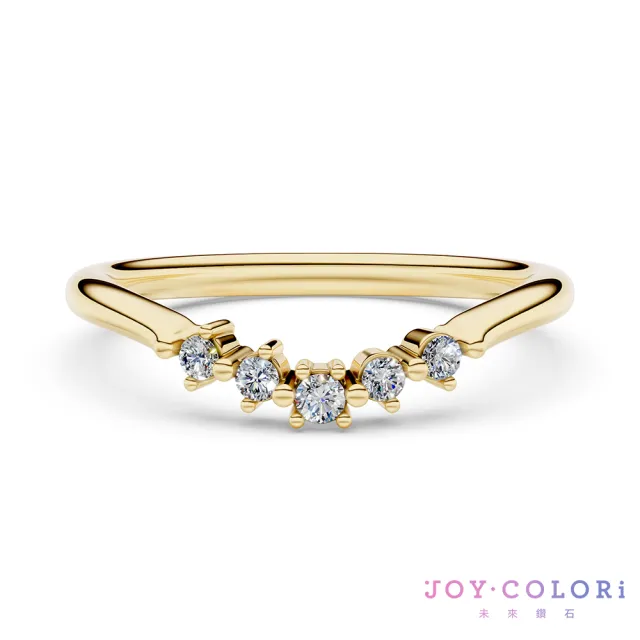 【JOY COLORi 未來鑽石】18K金 鑽石線戒(培育鑽石 星辰微笑 RW0210LG)