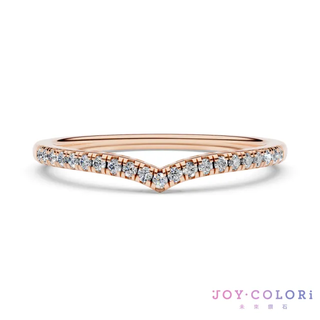 【JOY COLORi 未來鑽石】18K金 鑽石線戒(培育鑽石 星羽之愛 RW0799LG)