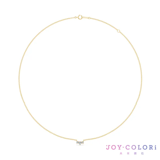 【JOY COLORi 未來鑽石】10K金 鑽石項鍊(培育鑽石 森靜光語 NN0135LG)