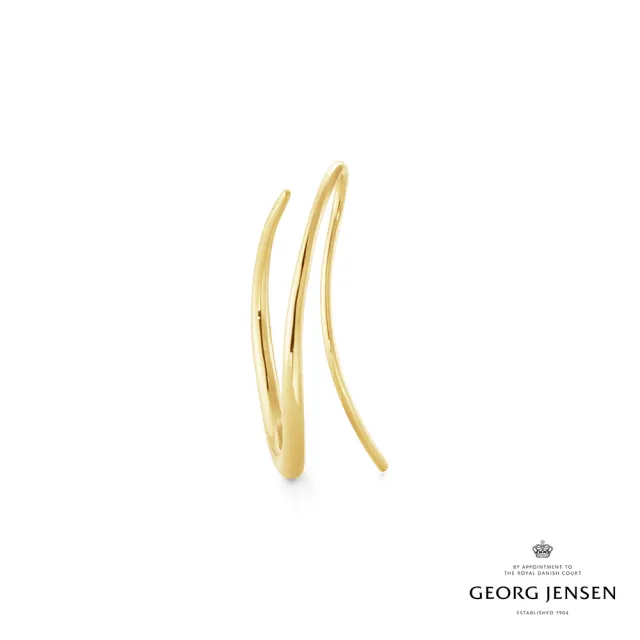 【Georg Jensen 喬治傑生】OFFSPRING 圈式耳環 (18K黃金)