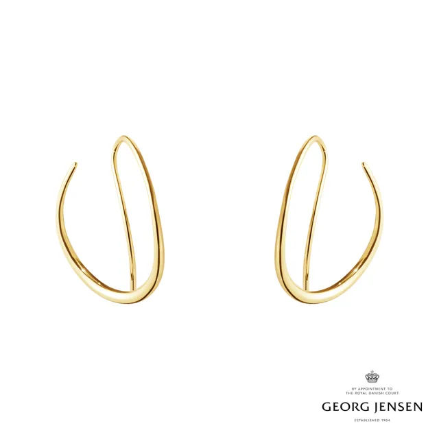 【Georg Jensen 喬治傑生】OFFSPRING 圈式耳環 (18K黃金)