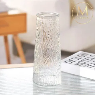 【Floral M】北歐莉莉安冰晶玻璃花瓶(花瓶/插花/玻璃瓶/花器/花盆/陶瓷花瓶/桌面擺飾/居家裝飾)