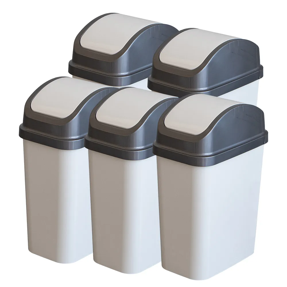 【KEYWAY 聯府】搖蓋垃圾桶25L（5入〉附蓋垃圾桶C325