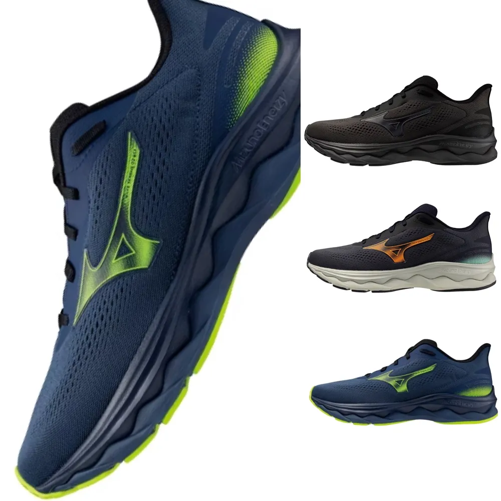 MIZUNO 美津濃】WAVE SERENE 2 GTX 男款防水慢跑鞋J1GC256001 黑黑橘藍