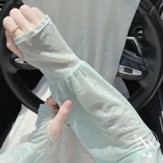 【NANA】娜娜 防曬透氣薄款蕾絲冰絲袖套 N115061801(防曬 透氣 蕾絲 冰絲 袖套)