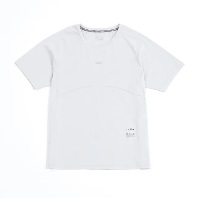 【ADISI】男輕量散熱速乾智能抑菌訓練T AL2611105 灰白 M-2XL｜抗UV 吸濕排汗 消臭 彈性 排汗衣 運動上衣