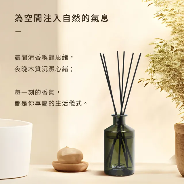【mo select】香氛纖維擴香棒20入組(簡約黑/mo選)